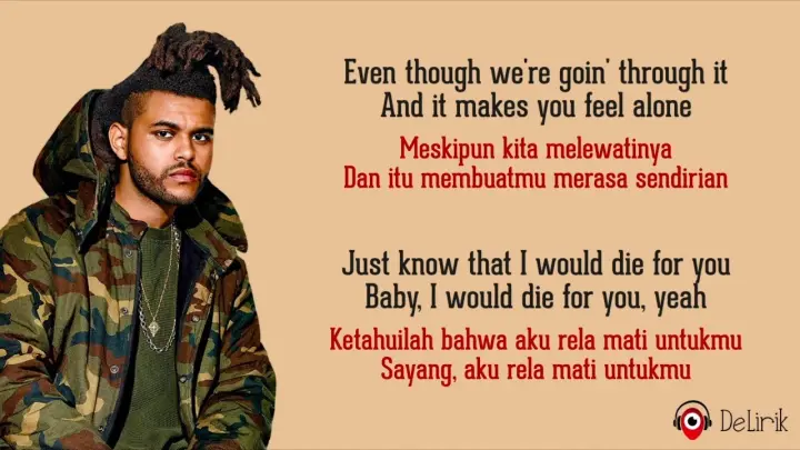 Die For You - The Weeknd (Lirik Lagu Terjemahan)