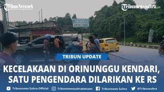 BREAKING NEWS 2 Pemotor Kecelakaan di Jalan Orinunggu Kendari, Satu Pengendara Dilarikan ke RS