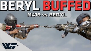 BERYL BUFFED - Is it better than the M416? - PUBG