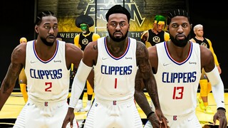 JOHN WALL, KAWHI LEONARD, PAUL GEORGE VS COMP PRO AM NEW CLIPPERS BIG 3 ON NBA2K22