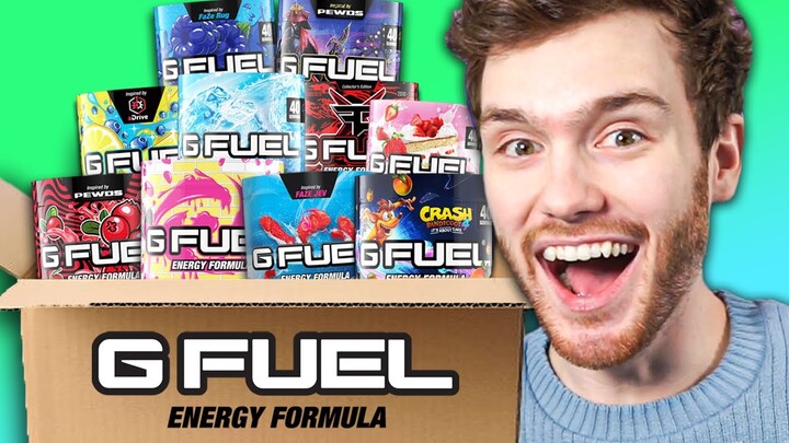 GFUEL SENT ME A YEAR SUPPLY OF GFUEL!! (CARE PACKAGE HAUL)