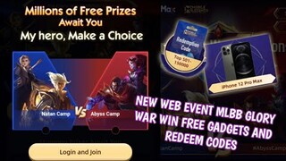 How to get free redemption code MLBB Glory war event | Howbtobwin free iPhone 12 pro max