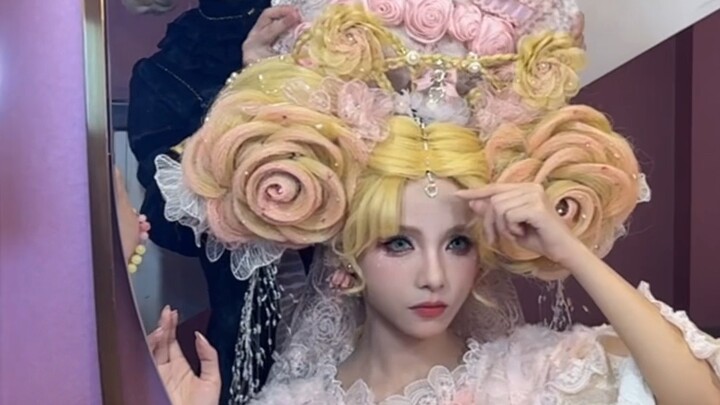 What's it like to go out in a 40-degree sky wearing a barbell-like wig?
