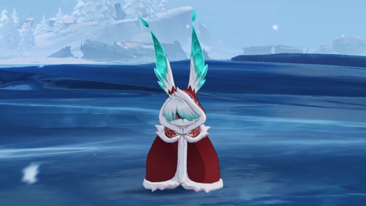 Watching the dainty mint bunny glide gracefully on the ice up close is truly a delight.