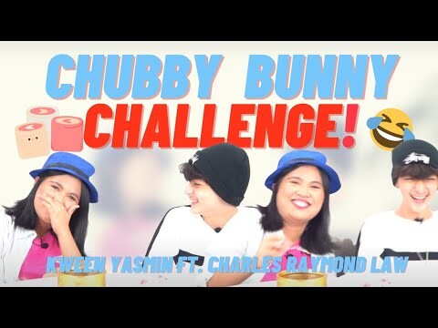 CHUBBY BUNNY CHALLENGE FT CHARLES RAYMOND LAW AT ANYMIND STUDIO | KWEEN YASMIN