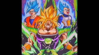 Drawing Broly, Goku, Vegeta from Dragonball Super Movie (Request from my subscriber)