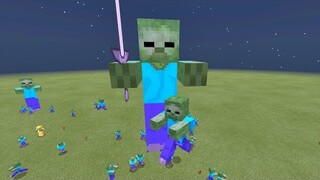 ME vs. TITAN ZOMBIE in Minecraft PE | Chaos SICKLE MCPE/MCBE Addon