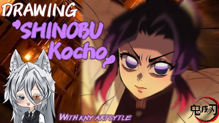 DRAWING SHINOBU KOCHO | SPEEDPAINT [ Dengan art sytle kimetsu no yaiba!! ]