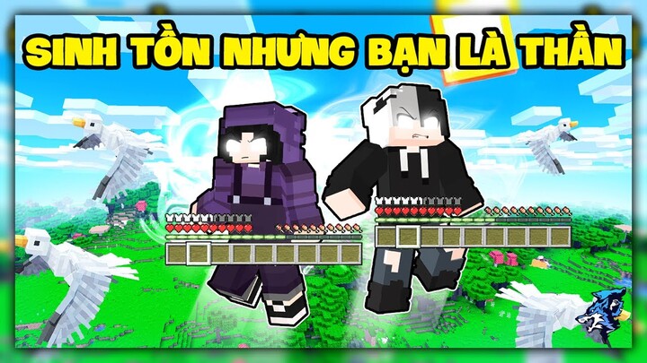 Minecraft nhưng Bạn Có Thể Bay Trong Sinh Tồn? Siro Và Noob Ruby Trở Thành Cặp Đôi Thần Thánh