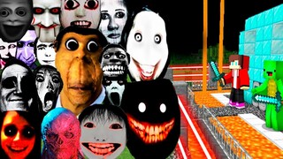 Scary NEXTBOT MONSTERS vs Security House in Minecraft Maizen JJ and Mikey