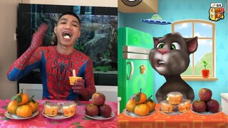 Người Nhện Xí Muội bắt chước mèo Tom 🐱❤️ Muội Vlog - bắt trend ep 24