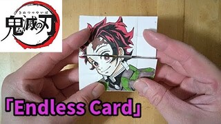 TUTORIAL Demon Slayer Transformations Endless Card DIY Gift 「鬼滅の刃」一発描き Kimetsu No Yaiba 無限列車 #WithMe