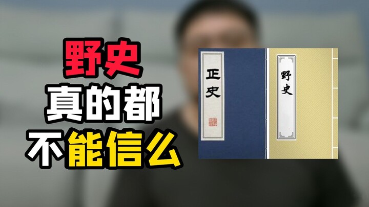 虽然叫野史，但讲真，很多也并没有想象中那么野