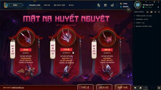 [LMHT] Review Sự Kiện Mặt Nạ Huyết Nguyệt + Mua Gói Báu Vật Huyết Nguyệt 2020 Và Cái Kết Max Lời =))