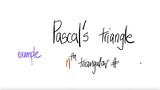 Pascal's triangle nth triangular number [examples]