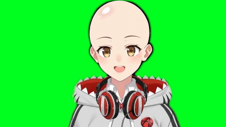 Haizi sister bald green screen material