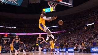 LeBron James blows wide open dunk in Game 2 vs Nuggets 😂