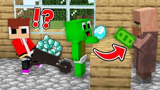 How Baby Mikey & JJ became from 1$ to $1.000.000 RICH in Minecraft challenge (Maizen Mizen Mazien)