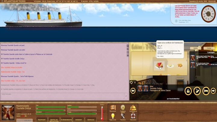 Titanic Voyage RPG 2025 ( Episode 10 ) - Une Matinée de 2em Classe Sur Le RMS Titanic