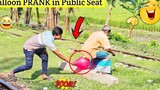 เป่าลูกโป่งให้แตกในที่นั่งสาธารณะ อัพเดท Viral Popping Balloon Blast Prank กับสาวน่ารัก