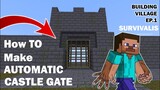 How to Make Working Castle Gate in Minecraft 1.16+ Survival Tutorial