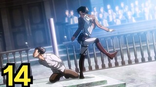 14: Bagaimana Kapten Levi jatuh cinta dengan menendang Eren? Mungkin dimulai di episode ini!