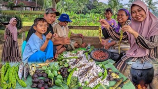 Emang PALING Nikmat.. Habis PANEN di Suguhin Nasi Liwet Campur JELANTAH, PETE Bakar, Jengkol ANOM