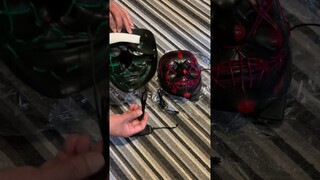 2Pcs Halloween Scary Mask LED Light-Up Mask for Festival Cosplay Halloween.