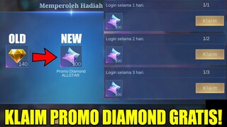 KLAIM 1000 PROMO DIAMOND ALL STAR GRATIS CUMA MODAL LOGIN! BELI SKIN CUMA 1 DIAMOND SAJA! | MLBB