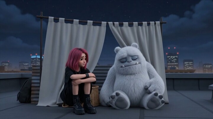 zelara find a monster on her rooftop | animated short film