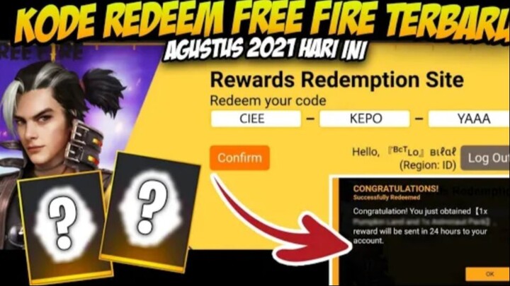 KODE REDEEM FREE FIRE TERBARU HARI INI AGUSTUS 2021 _ KODE REDEEM FREE FIRE TERB