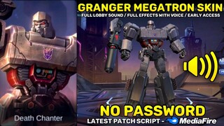 Granger Megatron Skin Script - Full Sound & Full Effects (Early Access) | No Password