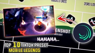 TOP 10 PRESET LINK ALIGHT MOTION FOR MOBILE LEGENDS TIKTOK TREND | FREE TO USE