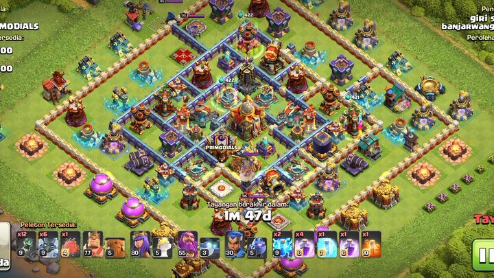 liga legenda th 14 vs th 16 ,lava ijo terlalu op