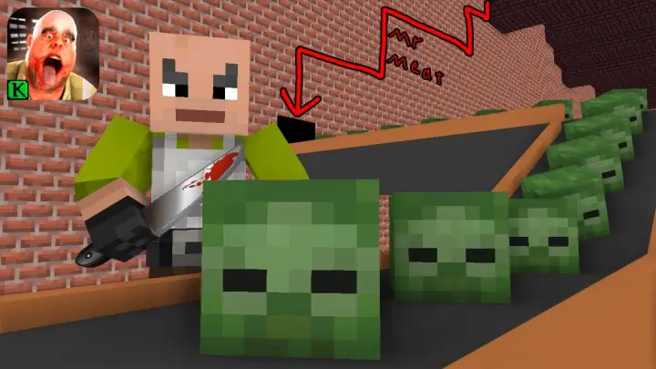 Monster School: Mr meat Story Part 1 - Minecraft Animation