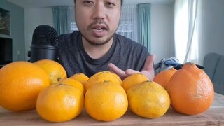 ASMR 3 Types Of Oranges - Eating, Peeling & Cutting + Storytime: Your Grandma In San Francisco?