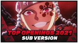Top 30 Anime Openings 2021 | Suscribers Version