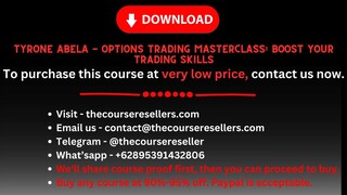 Tyrone Abela - Options Trading MasterClass Boost Your Trading Skills