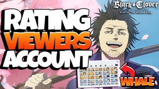 RATING VIEWERS GLOBAL ACCOUNTS! YAL HAVE INSANE LUCK & GREAT STARTERS! - Black Clover Mobile