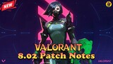 Valorant Update 8.02 Patch Notes | VCT 2024 Esports Hub, Agent Updates |  @AvengerGaming71patch note