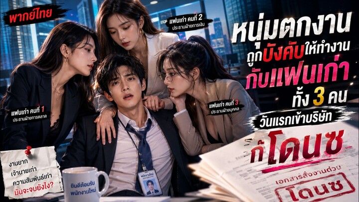 พากย์ไทย หนุ่มตกงานถูกบังคับให้ทำงานกับแฟนเก่าทั้ง 3 คน วันแรกเข้าบริษัท ก็โดนซ