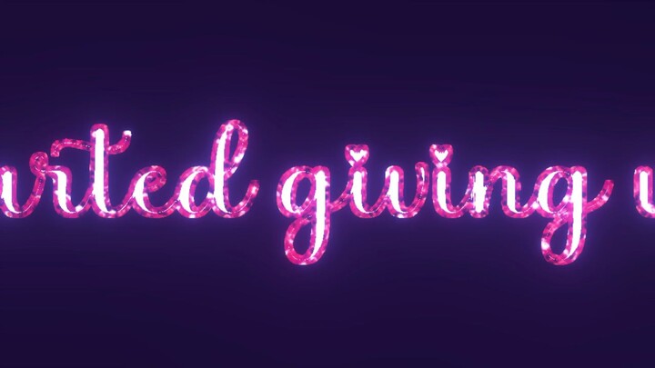 overlay glowing lyrics