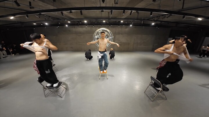 The practice room version of the macho dance competition. Guess how many vests were torn. #TheManCam