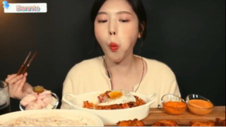 Cơm kim chi, mì Ý sốt kem,...phần 1 #mukbang