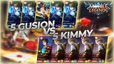 5 Gusion + Bug vs. 5 Kimmy in Mirror Mode Mobile Legends!!