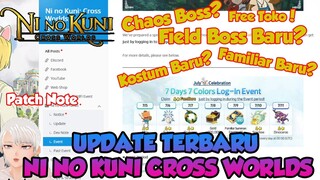 EVENT BARU GENIE FAMILIAR BARU LAGI TARAKONA PATCH NOTE NI NO KUNI CROSS WORLDS