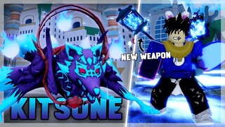 this is AMAZING | Obtaining NEW "Kitsune" Fruit and Weapon "Fox Lamp" on Blox Fruits in One Video...