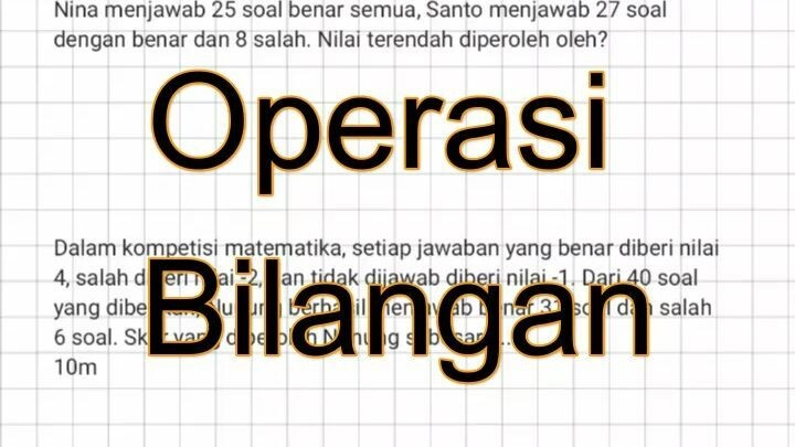 Soal Operasi Bilangan Bulat Materi SMP