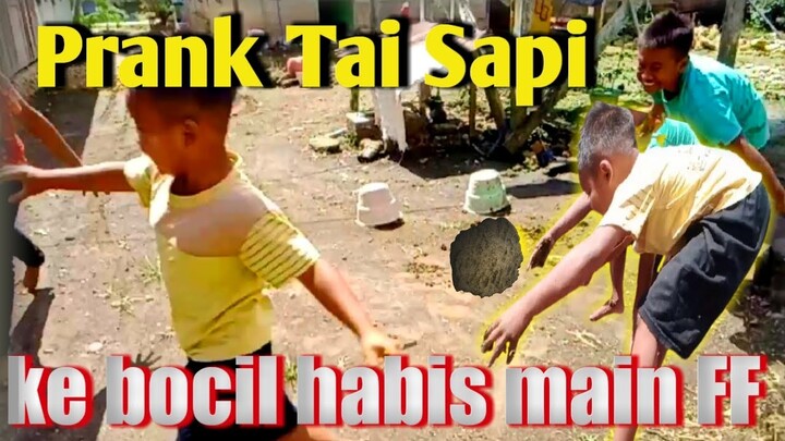 PRANK || Tai Sapi Ke Bocil ||Prank indonesia lucu😂