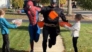 Halloween is here—time to go trick-or-treating! Trick or treat!